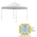 10' x 10' White Rigid Pop-Up Tent Kit, Full-Color, Dynamic Adhesion (1 Location)